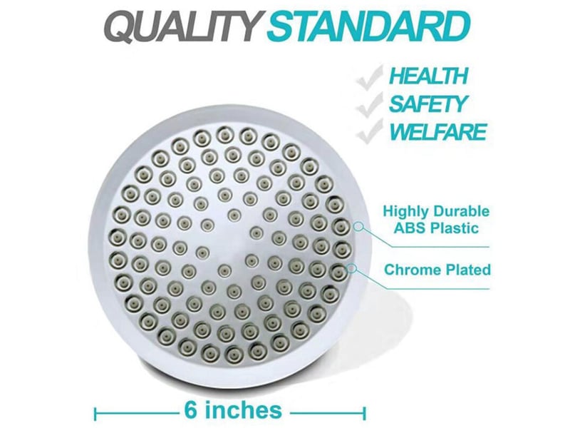  Pomme de douche ronde 15cm, haute pression en inox 304, murale ou plafond – chrome – rw  - Conforama D