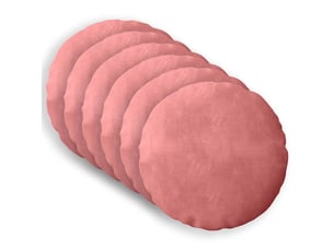 Lot de 6 coussins avec oreiller, coussins décoratifs heerlen rose velours cf50891