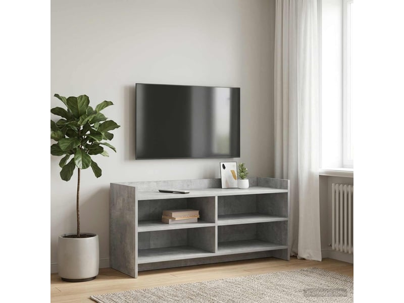  Meuble tv - banc tv - meuble de rangement 100 x 33 x 47 cm gris béton bois d'ingénierie  - Conforama B