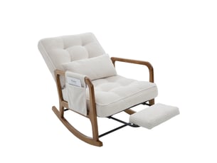 Fauteuil relax manuel MODENVIE  Velours côtelé beige vendu A l'unité