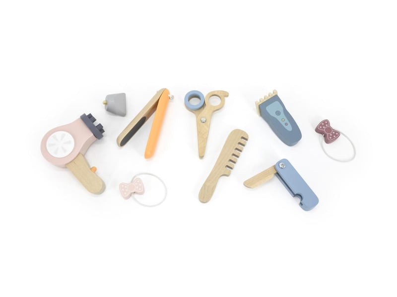  Coffret coiffeur viga 44201 polarb - accessoires en bois 6971608442018 - Conforama C