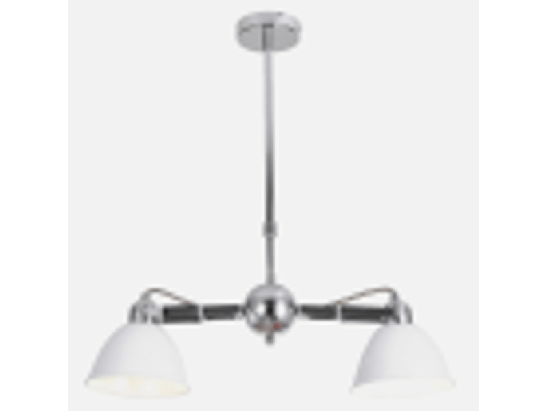  Fabrilamp buri, lampe, moderne, 2 x e27, blancchromé, 52-81 x 52 x 15.5 cm 143152001 - Conforama D