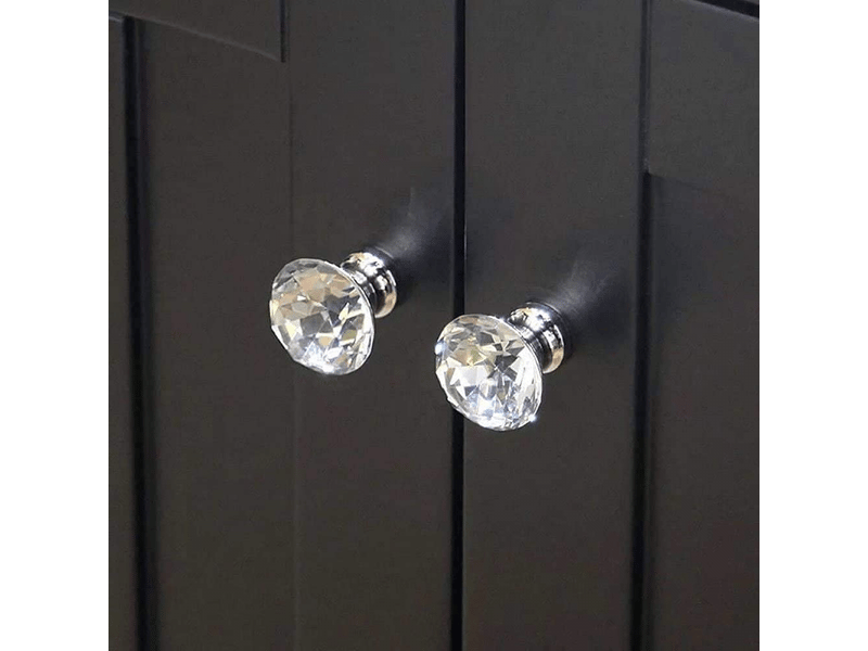  Boutons pour portes de 30 mm, 10 pièces, design diamant, idéaux pour tiroirs, armoires, placards, meubles, décoration unique  - Conforama C