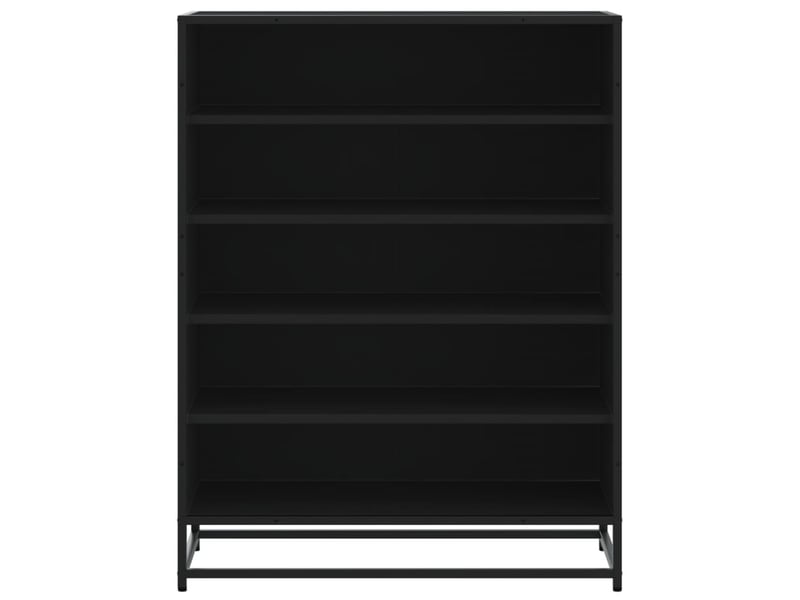  Armoire à chaussures noir 75x38x97,5 cm bois d'ingénierie métal shl5961  - Conforama D