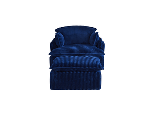 Fauteuil convertible ULEVR  Velours côtelé bleu vendu A l'unité
