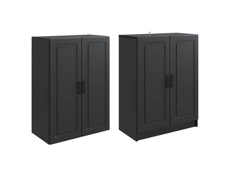  Buffet - ensemble de meubles 2 pc noir bois d'ingénierie  - Conforama D