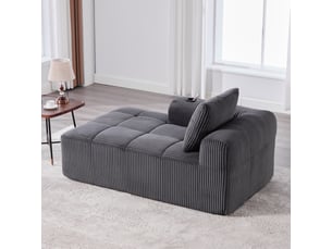 Fauteuil fixe <strong>DZMDIP</strong> Velours côtelé gris