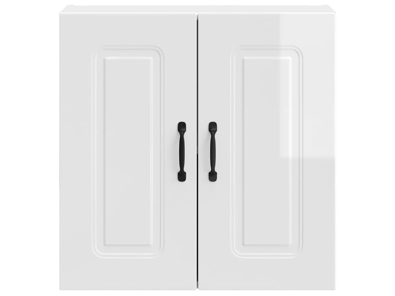 Armoire murale de cuisine kalmar blanc brillant bois ingénierie shl370 - Conforama E