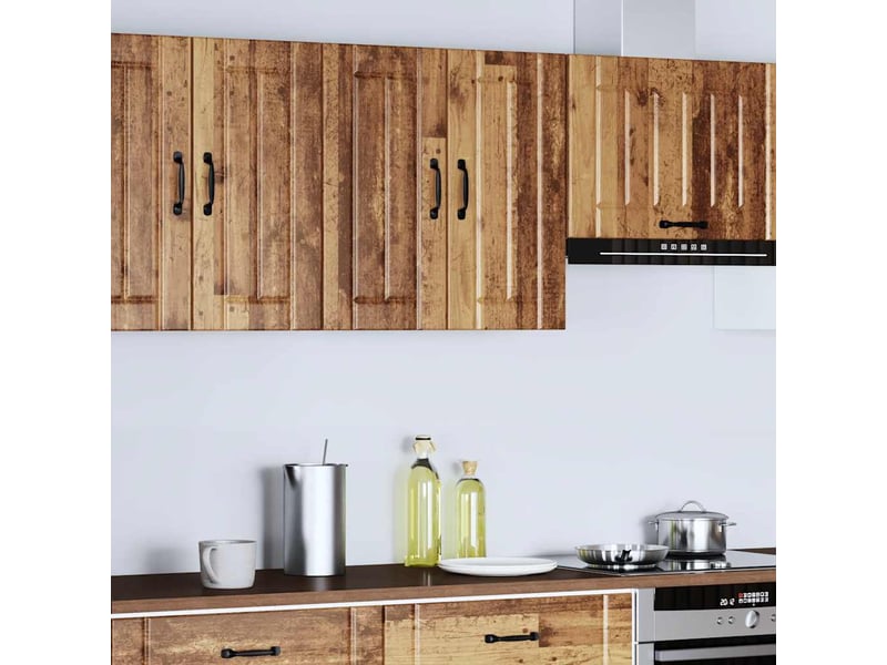 Meuble de rangement, armoire murale de cuisine lucca vieux bois bois ingénierie shl4095 - Conforama C
