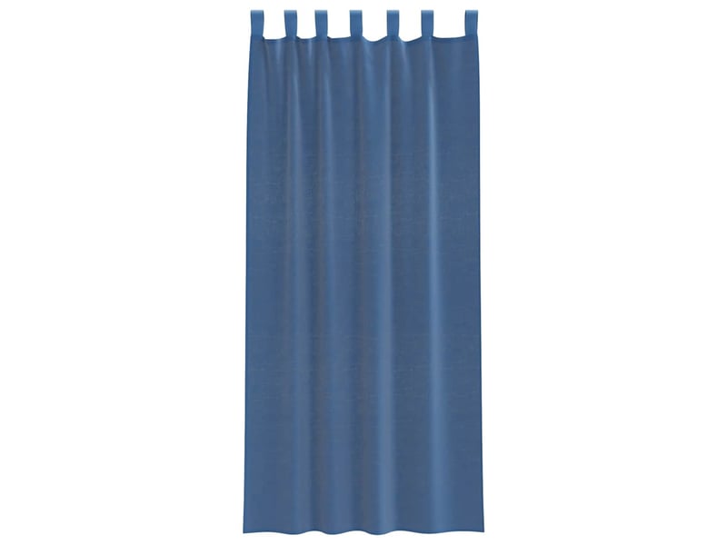  Lot de 2 rideaux en voile, voilages avec boucles bleu royal 140x245 cm cf44295  - Conforama D