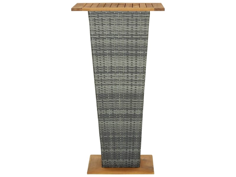 Vidaxl table de bar gris 60x60x110 cm résine tressée et bois d'acacia - Conforama A