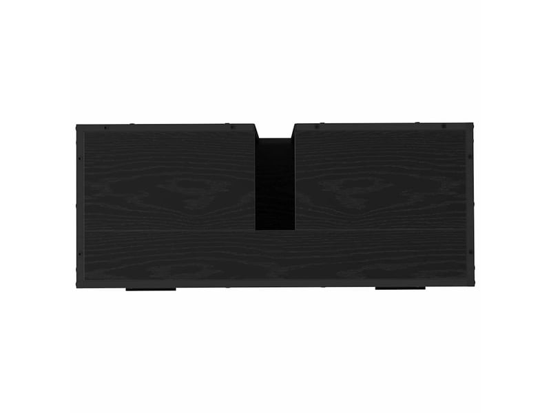 Ensemble de mobilier de salle de bain 3 pièces chêne noir cf64464 - Conforama E
