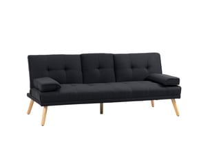 Canapé droit convertible MODENVIE  3 places Polyester gris
