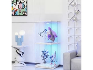 Vitrine coloris blanc <strong>SHOPENTRA</strong> <strong></strong> - 38 cmx82 cm