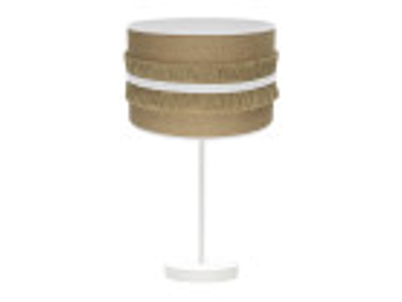  Lampe à poser fabrilamp natalia toile de juteblanc 1 x e27 62 x 30 x 30 cm 188571101 - Conforama B