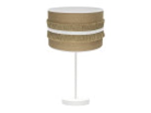 Lampe à poser fabrilamp natalia toile de juteblanc 1 x e27 62 x 30 x 30 cm