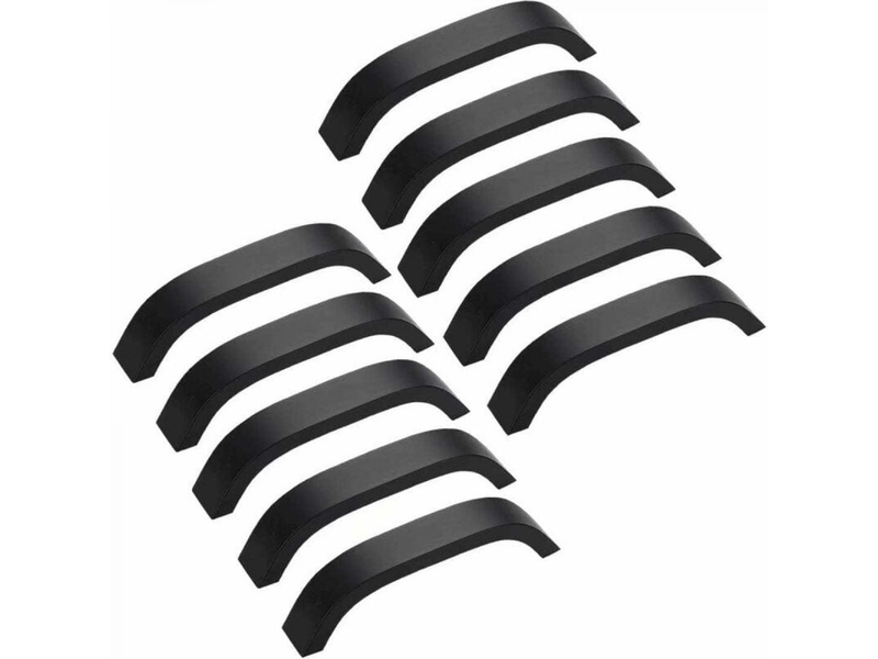  Lot de 10 poignées modernes pour meubles de 96 mm pour portes d'armoires avec vis noires  - Conforama A