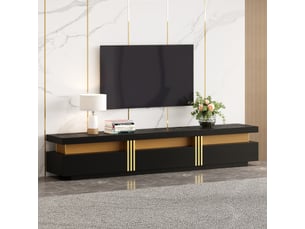 Meuble tv coloris noir  <strong>ZOVIRA</strong>  <strong></strong>