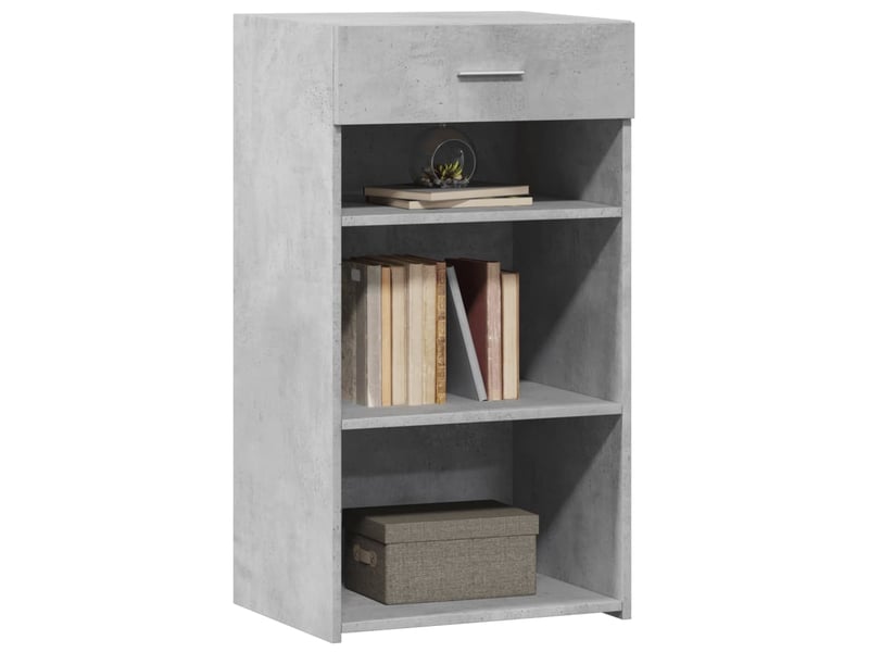  Buffet - bahut - meuble de rangement gris béton 50x42,5x93 cm bois d'ingénierie  - Conforama C