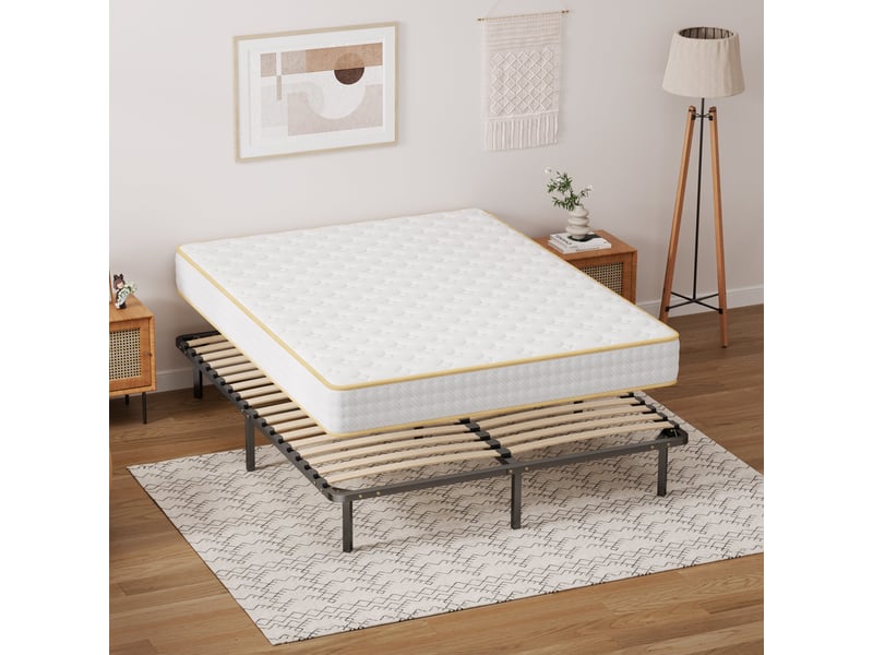  Ensemble 140x190 cm matelas mousse + sommier à lattes, epaisseur du matelas 18 cm  - Conforama E