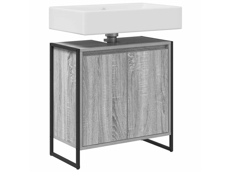  Cabinet de salle de bain, meuble de rangement gris sonoma 60x30x60 cm  - Conforama C