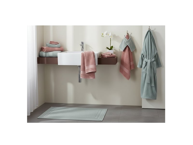 Serviette de toilette en coton lilas  - Conforama C