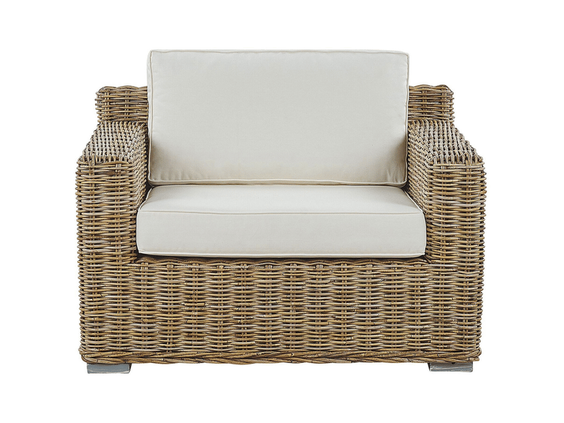  Ensemble de 2 fauteuils de jardin ardea rotin marron clair  - Conforama E