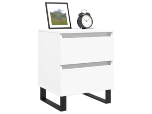 Table de chevet - cabinet de chevet - table de nuit blanc 40x35x50 cm bois d’ingénierie