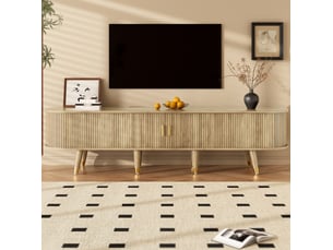 Meuble tv avec portes coulissantes 175x38x45 cm mdf couleur chêne