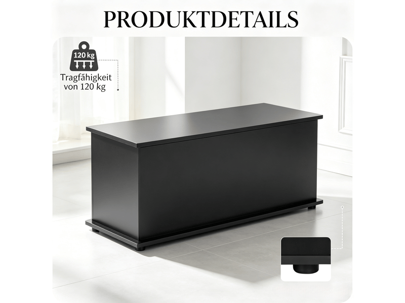  Banc coffre multifonctionnel avec rangement, couvercle rabattable, ottomane compacte, meuble pratique  - Conforama B