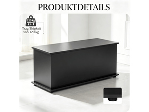 Banc coffre multifonctionnel avec rangement, couvercle rabattable, ottomane compacte, meuble pratique