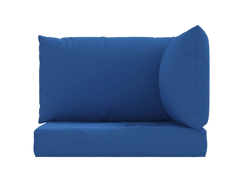  Lot de 3 coussins de palette, coussins de canapé bleu tissu oxford cf59667  - Conforama D