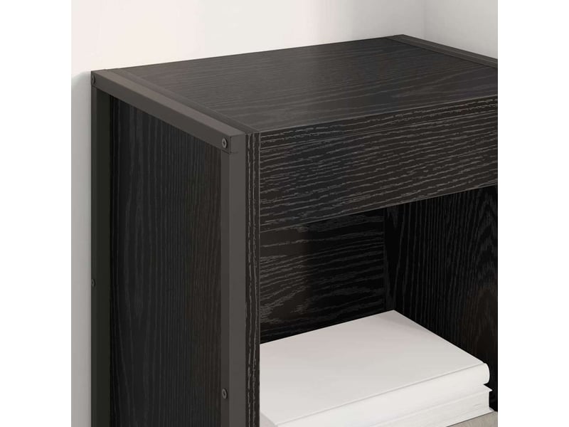  Bibliothèque, armoire à livres 40 x 30 x 189,5 cm bois d'ingénierie chêne noir  - Conforama D