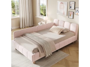 Lit simple 90x200 cm <strong></strong>  <strong></strong> coloris rose