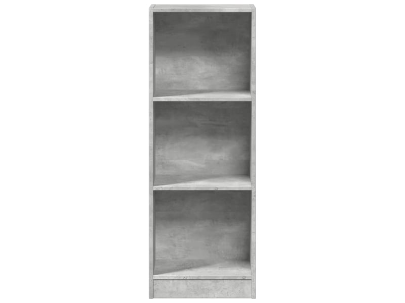  Bibliothèque, meuble de rangement salon gris béton 40x24x109 cm bois d'ingénierie  - Conforama D