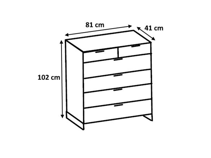  Commode industrielle 81 cm coloris chêne michigan i  - Conforama D
