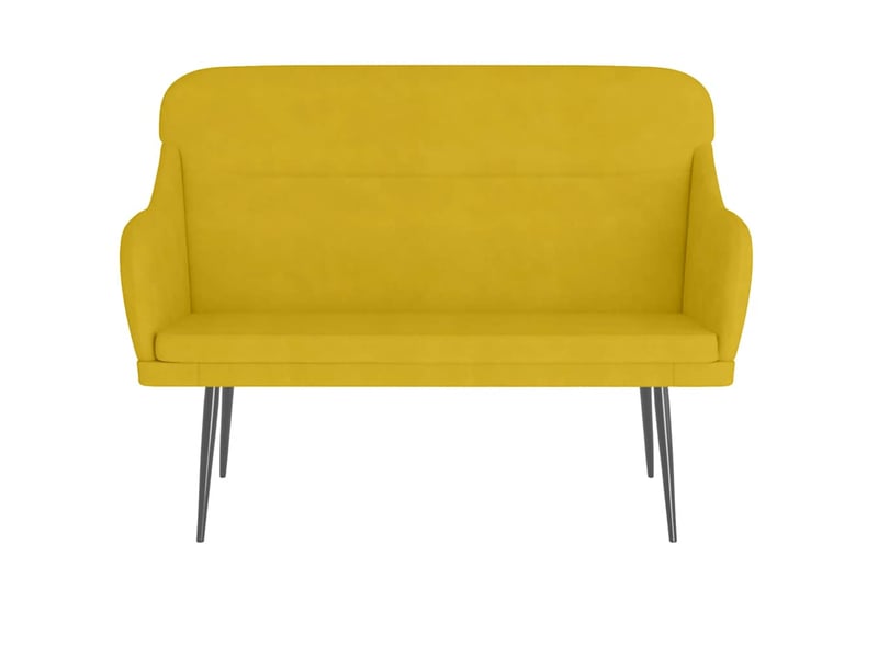  Banc chambre, banc de lit jaune 110x76x80 cm velours shl49970  - Conforama C