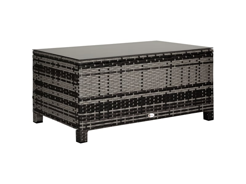  Table basse de jardin métal gris 85x50x39cm  - Conforama B