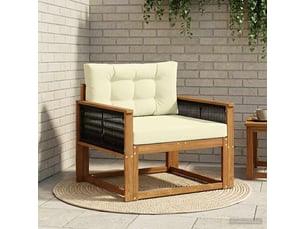 Vidaxl sofa de milieu extérieur bois d'acacia massif naturel