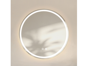 Miroir rond(e) de salle de bain coloris argenté <strong>DESMIU</strong> <strong></strong> - 60 cm x 60 cm