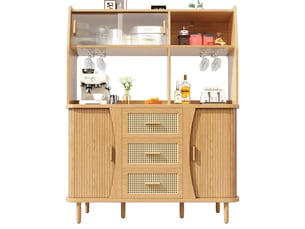 Buffet 4 porte(s) 3 tiroir(s) <strong></strong> <strong></strong> - 140 cm coloris naturel