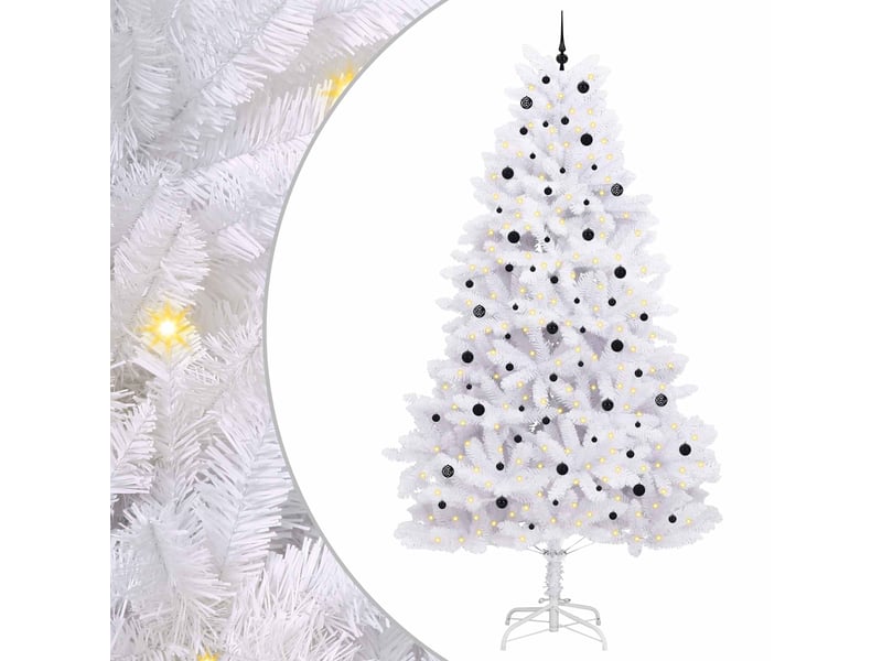 Sapin de noël, arbre de noël artificiel à branches articulées blanc 300 cm cf61082  - Conforama A