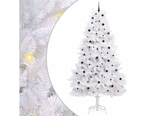 Sapin de noël, arbre de noël artificiel à branches articulées blanc 300 cm cf61082