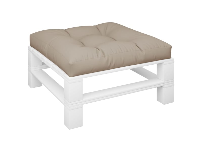  Coussin de palette, coussin de chaise, coussin de canapé taupe 80x80x12 cm tissu cf55471  - Conforama C