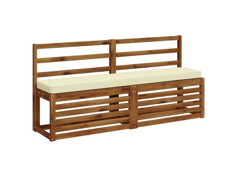 Lot de 2 coussins de banc, coussins d'assise vught 100 % polyester crème cf58454 - Conforama C