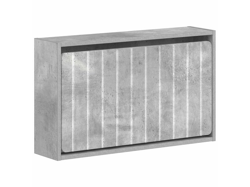  Meuble à chaussures mural, armoire à chaussures zwolle 71x17x43 cm gris béton  - Conforama A