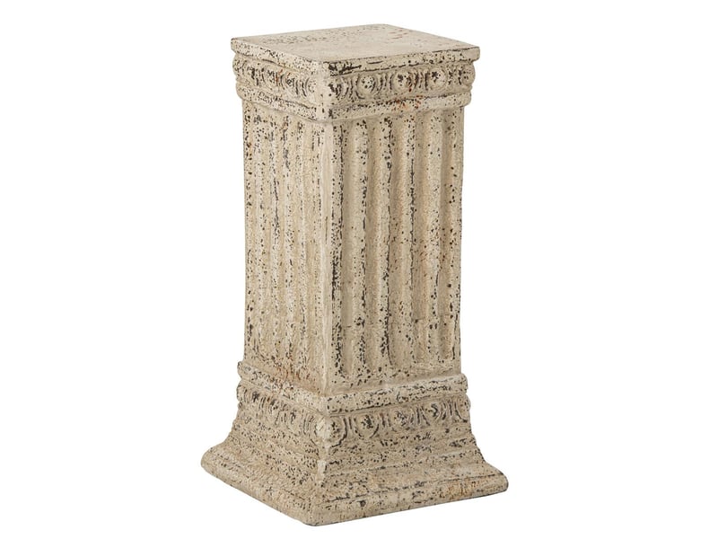  Sellette colonne antique oskar 75cm blanc cassé  - Conforama A