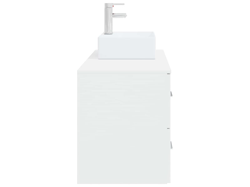 Ensemble de mobilier de salle de bain 2 pc blanc cf63980 - Conforama D