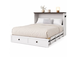 Lit escamotable 140x200 cm coloris blanc