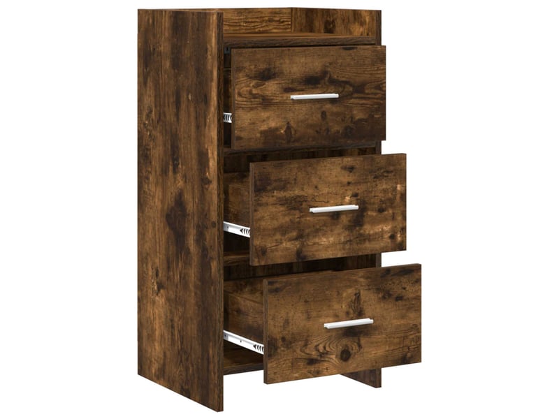  Buffet - bahut - meuble de rangement chêne fumé 40 x 36 x 80 cm bois d'ingénierie  - Conforama D